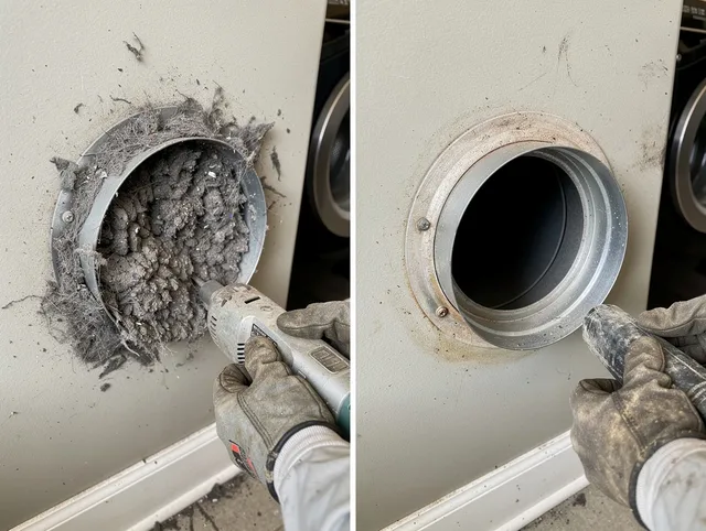 Professional clogged vent cleaning by North Branford Dryer Vent Cleaning in North Branford