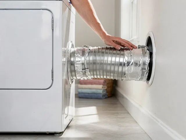 Professional dryer vent hose installation by North Branford Dryer Vent Cleaning in North Branford